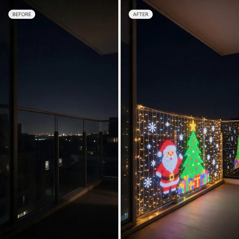 Balcony before and after