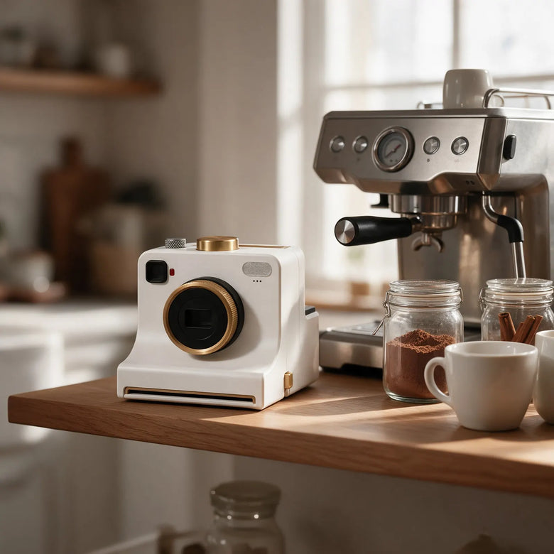 Latte Art Camera on a kitchen coffee corner